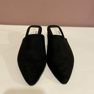 Splendid Black Pointed Mules